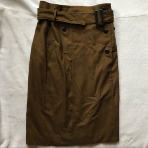 Anthropologie Olive Skirt